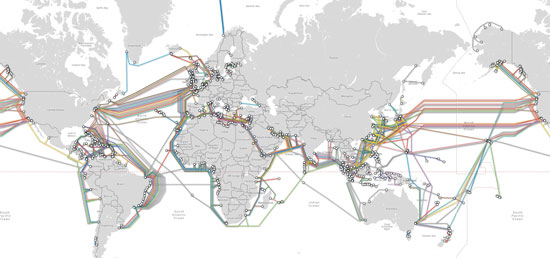 undersea internet cable map
